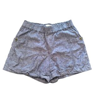 Anthropologie Hei Hei Blue Linen Blend Shorts